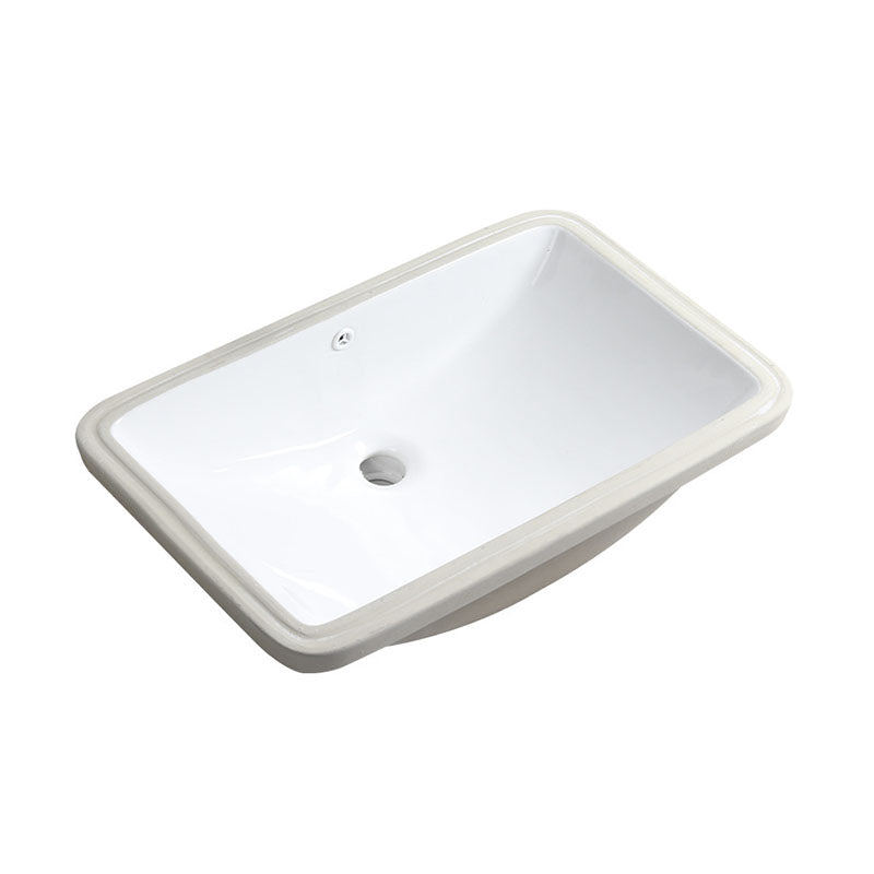 Modern Porcelain Bathroom Sink Undermount Bathroom Sink in White(Not Including Faucet)