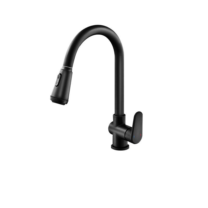 Gooseneck Kitchen Bar Faucet Swivel Spout No Sensor Bar Faucet with Pull down Sprayer