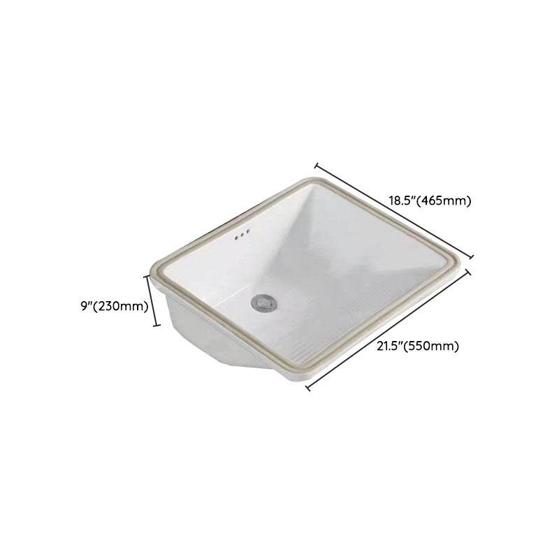 Modern Bathroom Sink Porcelain Bathroom Sink with Rectangular Shape(Not Included Faucets)