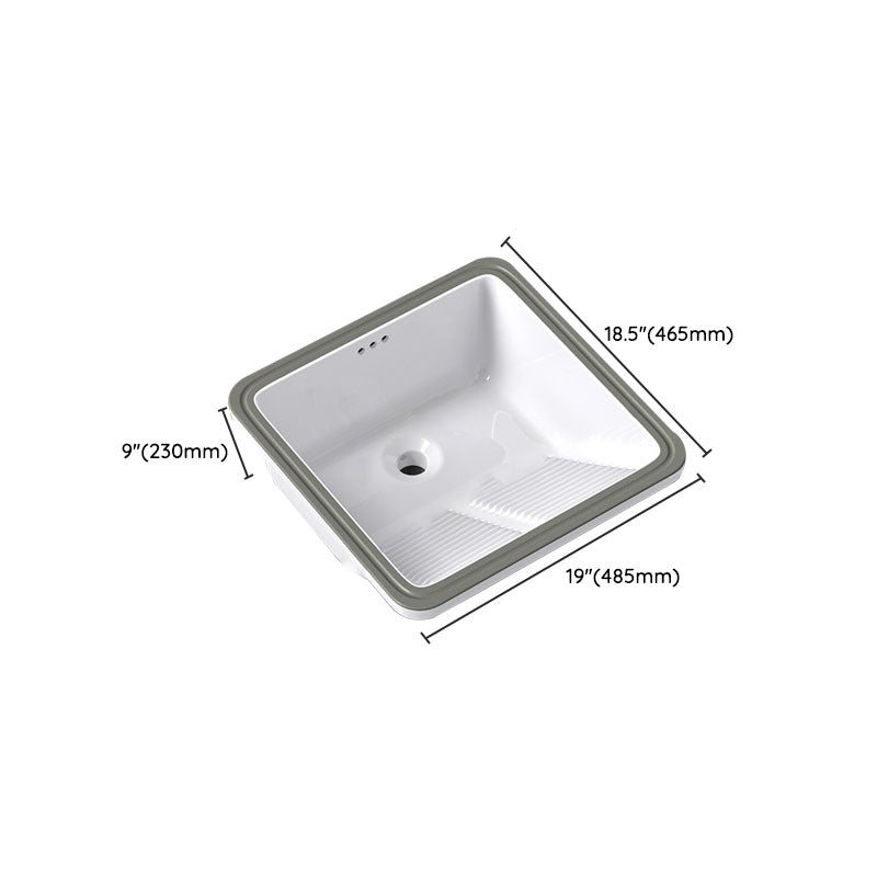 Modern Bathroom Sink Porcelain Bathroom Sink with Rectangular Shape(Not Included Faucets)