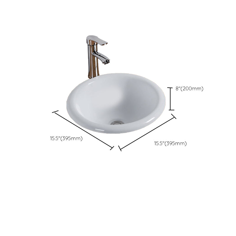 Modern Style Bathroom Sink Oval Porcelain Undermount Bathroom Sink