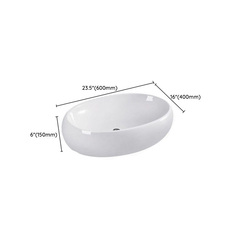 Rectangular and Round Vessel Sink in white with No Craftsmanship Basin Sink