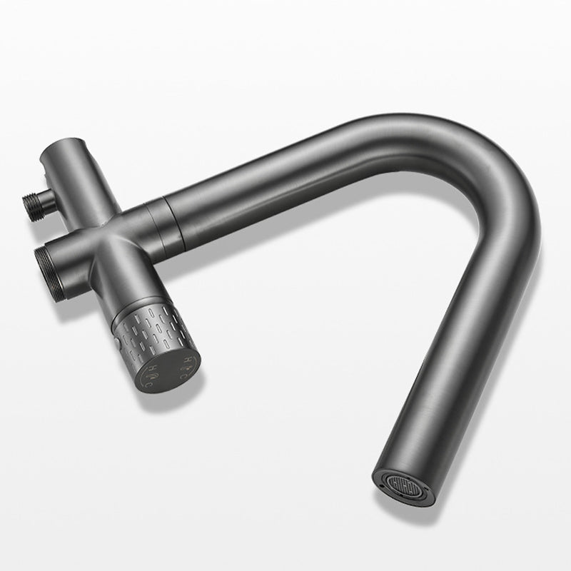 Floor Mounted Metal Freestanding Tub Filler Hand Shower Freestanding Faucet