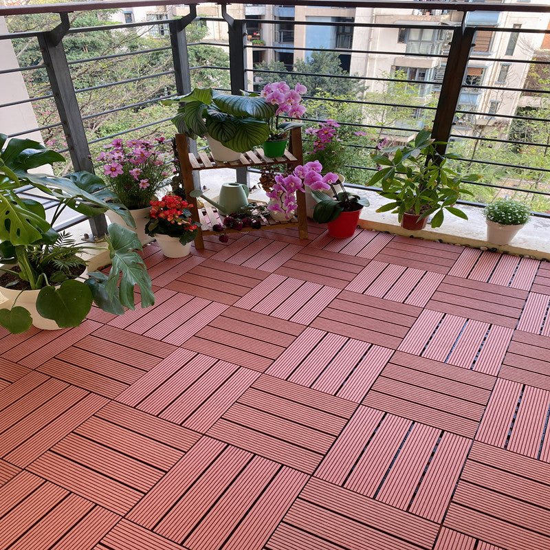 Composite Deck Tile Solid Color Water Resistant Patio Flooring Tile