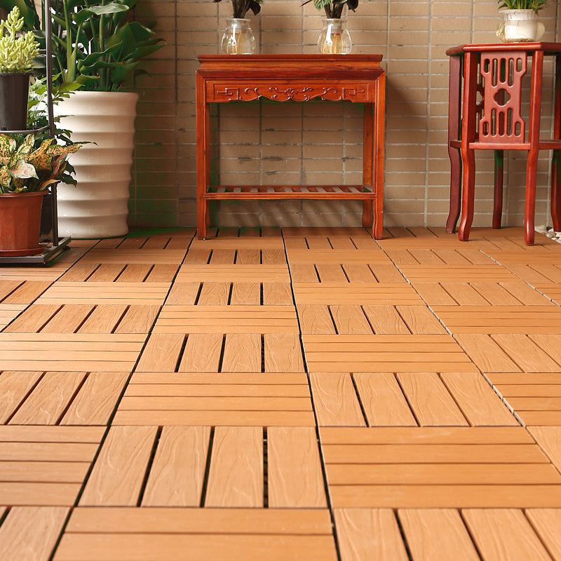 Composite Deck Tile Solid Color Water Resistant Patio Flooring Tile