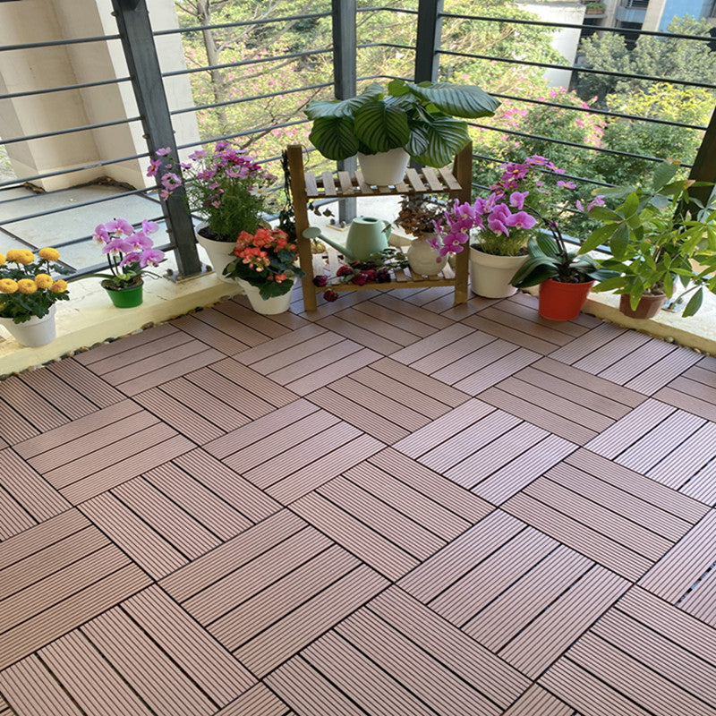 Composite Deck Tile Solid Color Water Resistant Patio Flooring Tile