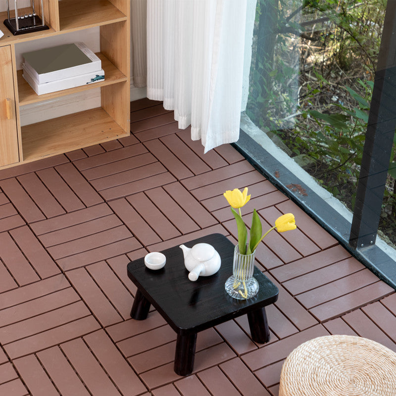 Scratch Resistant Decking Tiles Interlocking Composite Floor Tiles