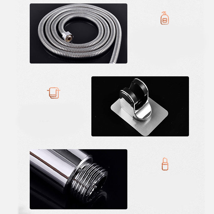 Round Shower Head Plastic Shower Head with Adjustable Spray Pattern