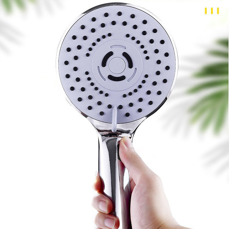 Modern Plastic Shower Head Round Handheld Shower Head with Adjustable Water Flow