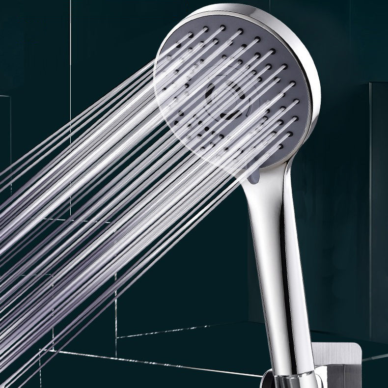 Modern Plastic Shower Head Round Handheld Shower Head with Adjustable Water Flow