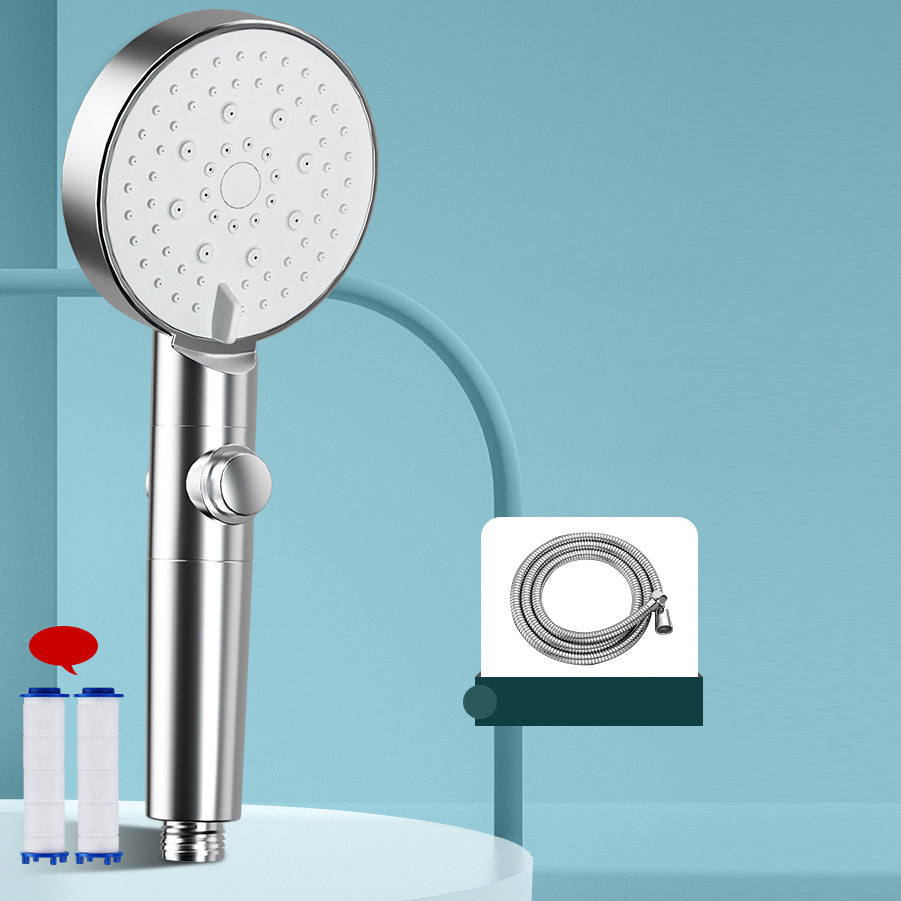 Modern Handheld Supercharged Shower Head Round Turbo Spray Head