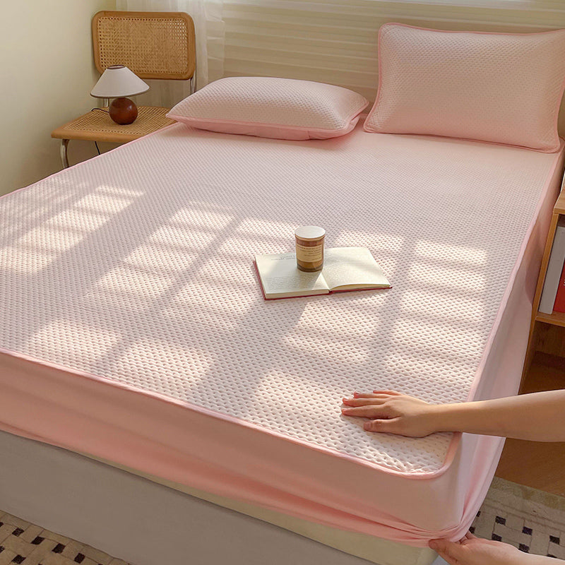 Soybean Fiber Material Sheet Set Extra Deep Pocket Twin Breathable Bed Sheet