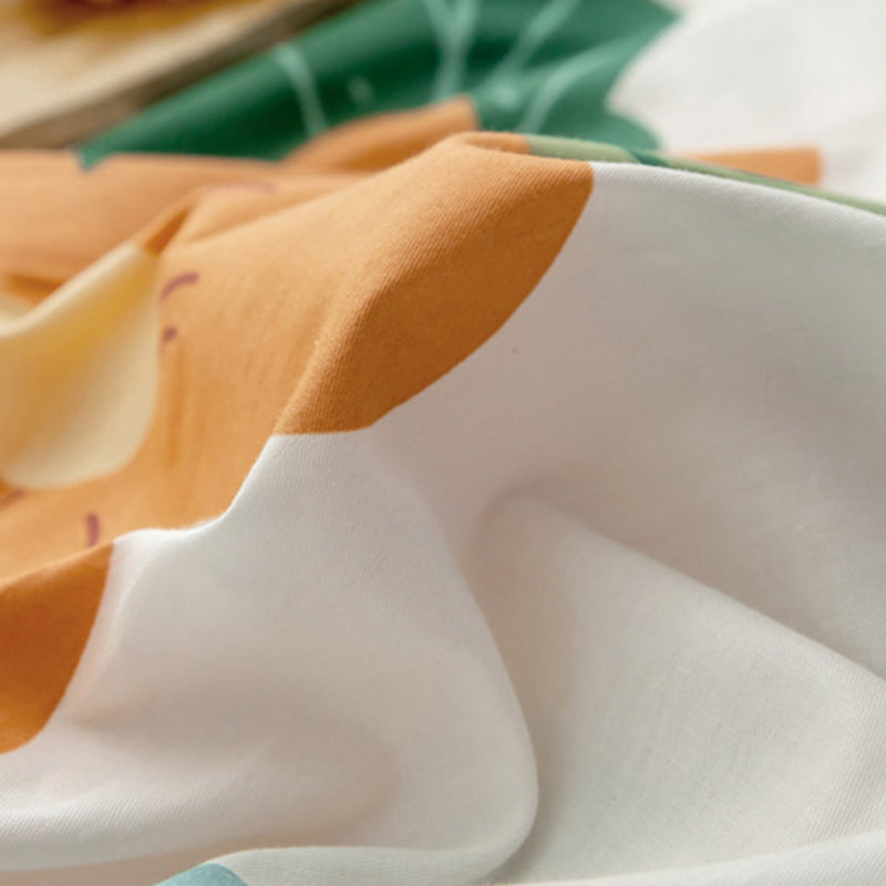 Printed Wrinkle Resistant Fitted Sheet Breathable Cotton Fitted Sheet