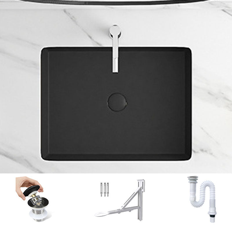 Modern Bathroom Sink Rectangular Vessel Bathroom Sink with Faucet