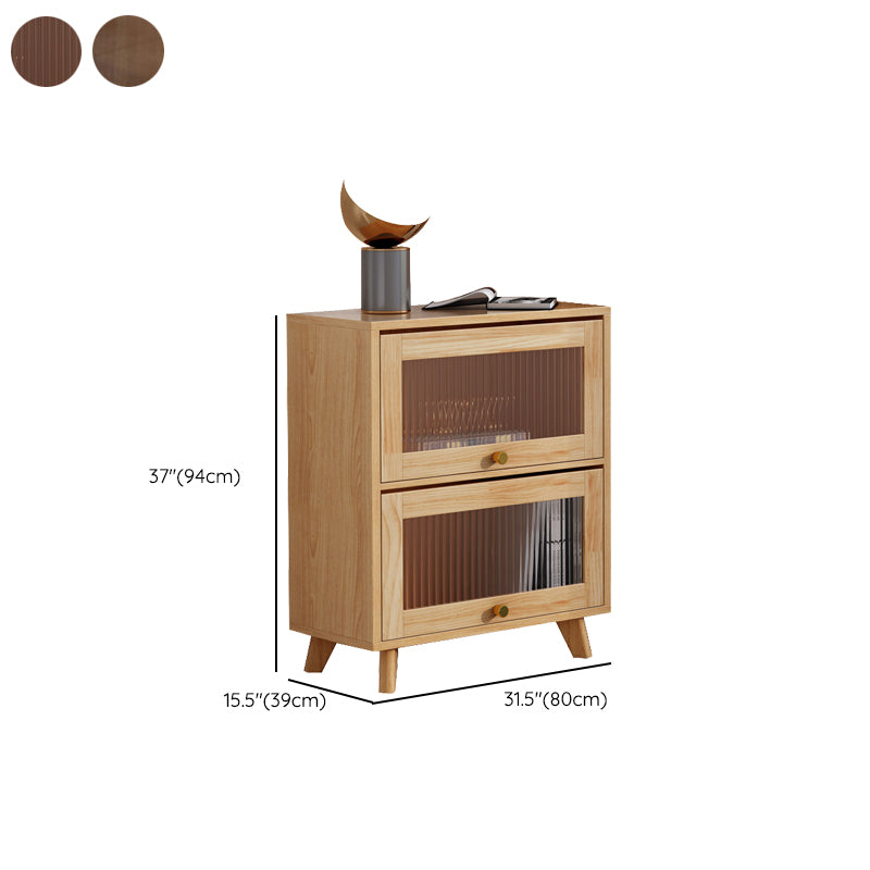 Scandinavian Closed Back Standard Bookshelf Wooden Bookcase with Rectangular Shelves