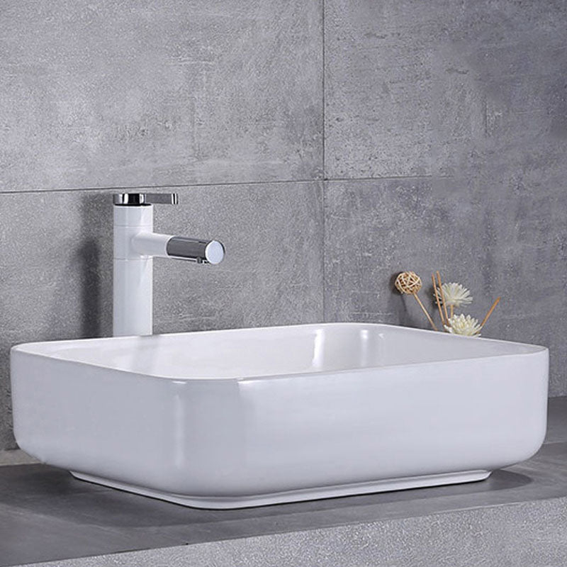 Porcelain Bathroom Sink Contemporary Simple Vessel Bathroom Sink