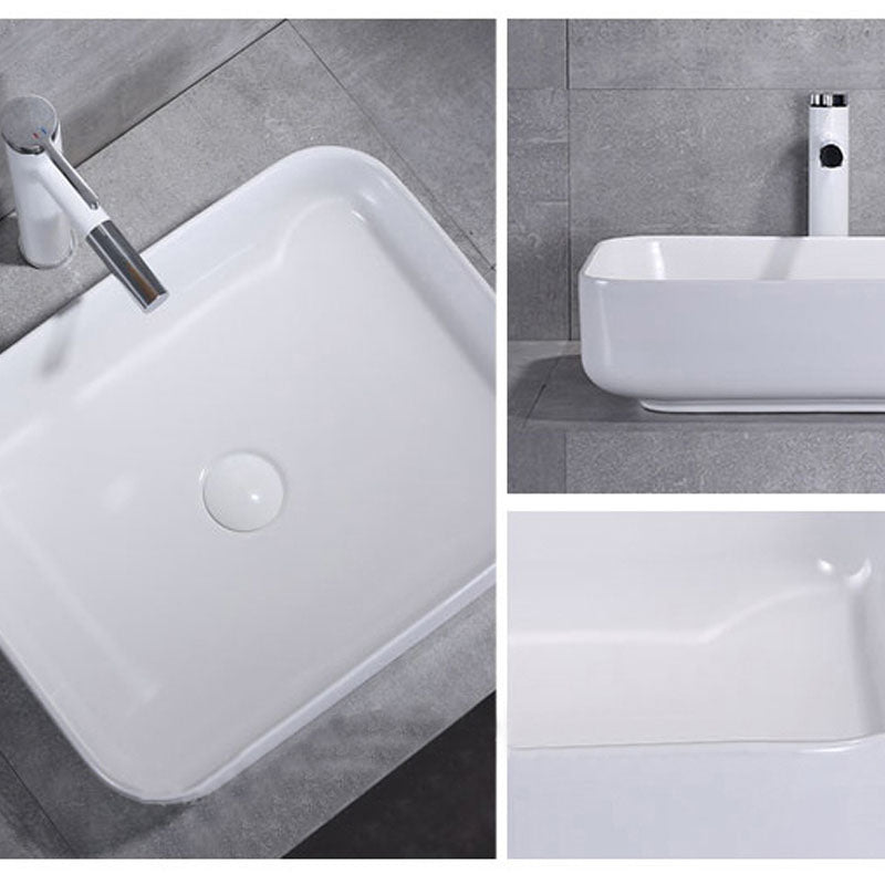 Porcelain Bathroom Sink Contemporary Simple Vessel Bathroom Sink