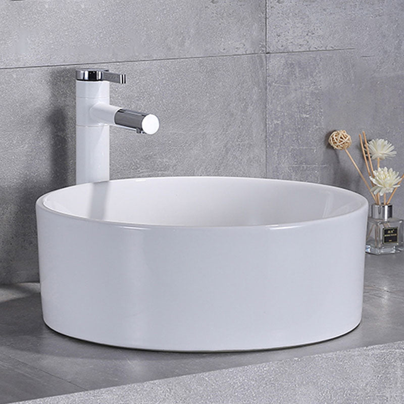 Porcelain Bathroom Sink Contemporary Simple Vessel Bathroom Sink