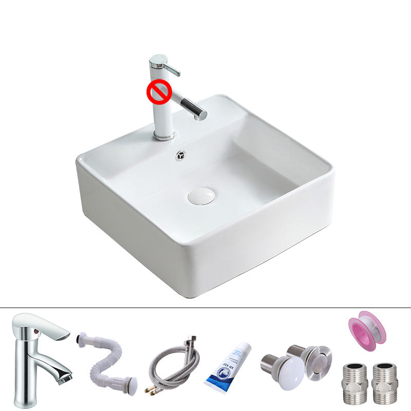 Porcelain Bathroom Sink Contemporary Simple Vessel Bathroom Sink