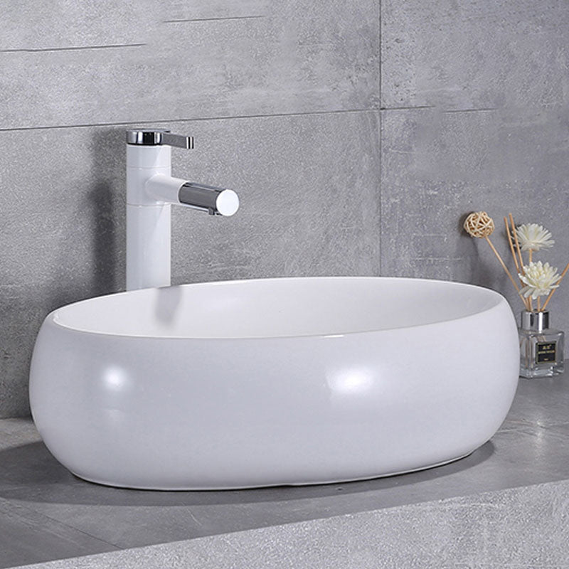 Porcelain Bathroom Sink Contemporary Simple Vessel Bathroom Sink