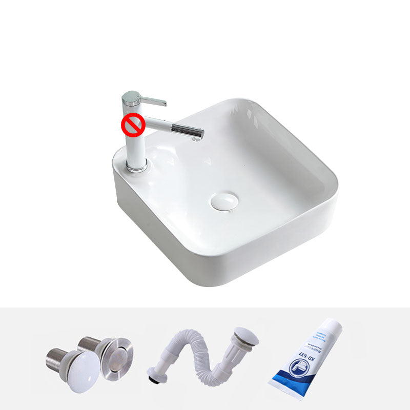 Porcelain Bathroom Sink Contemporary Simple Vessel Bathroom Sink