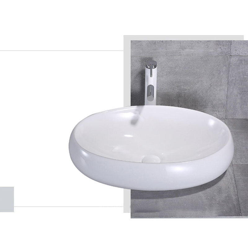 Porcelain Bathroom Sink Contemporary Simple Vessel Bathroom Sink