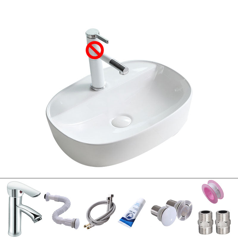 Porcelain Bathroom Sink Contemporary Simple Vessel Bathroom Sink