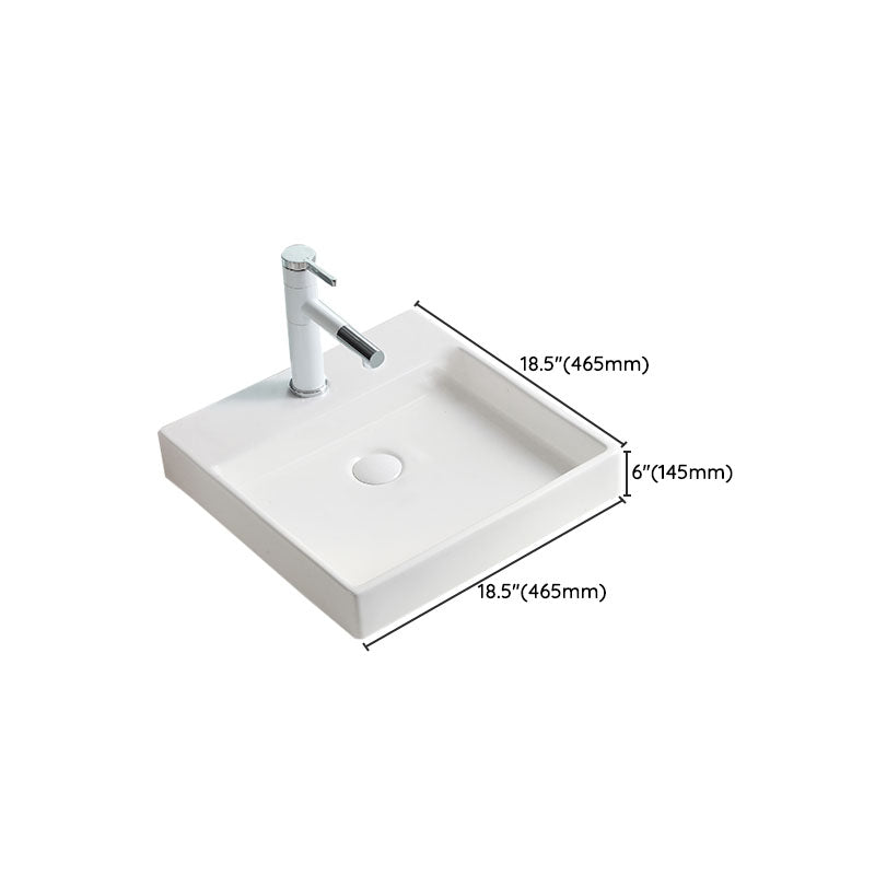 Porcelain Bathroom Sink Contemporary Simple Vessel Bathroom Sink