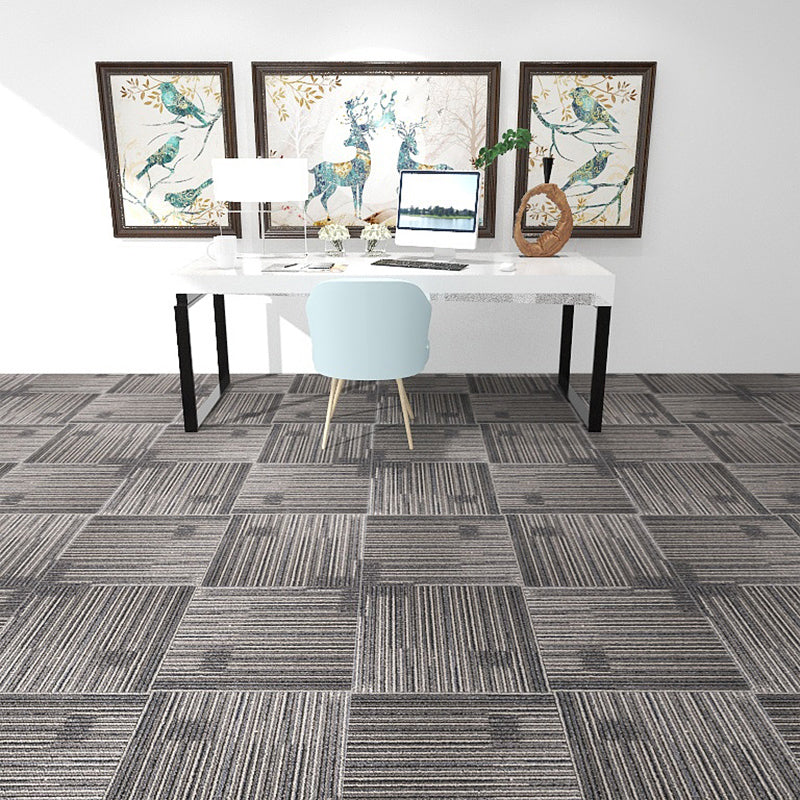 Carpet Tile Fade Resistant Non-Skid Solid Color Self-Stick Carpet Tiles Dining Room