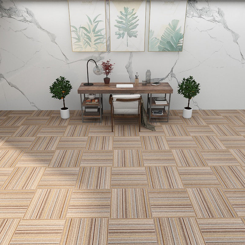 Carpet Tile Fade Resistant Non-Skid Solid Color Self-Stick Carpet Tiles Dining Room