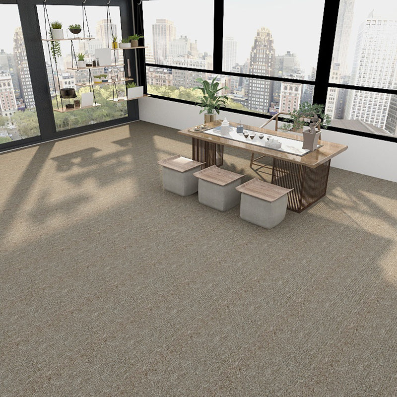 Carpet Tile Fade Resistant Non-Skid Solid Color Self-Stick Carpet Tiles Dining Room