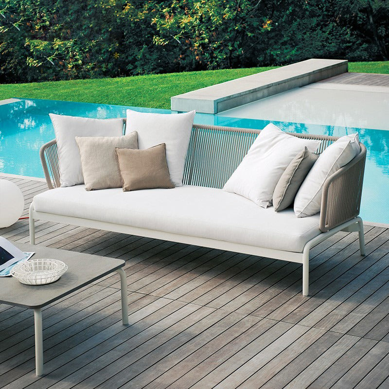 Modern Outdoor Loveseat Water Resistant Outdoor Patio Sofa with Cushions