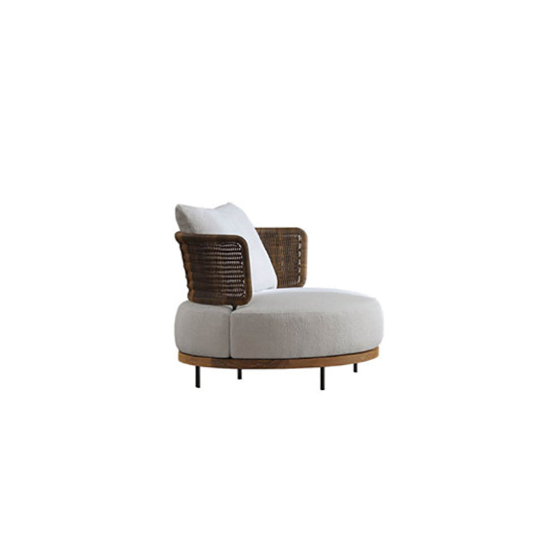 Contemporary Grey Outdoor Loveseat Water Resistant Outdoor Loveseat