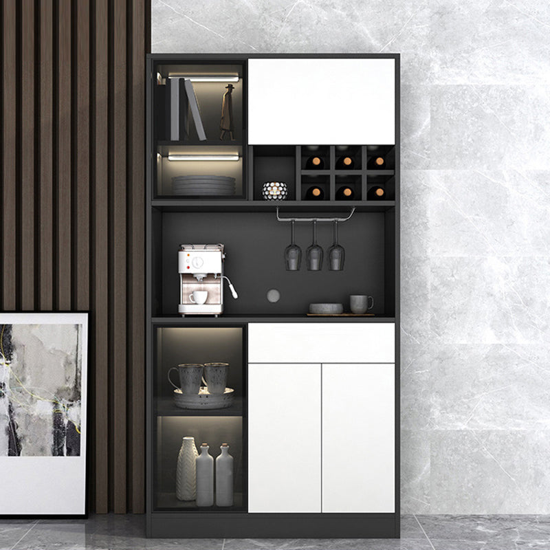 Modern Dining Hutch Faux Wood Buffet Cabinet with Drawers for Dining Room