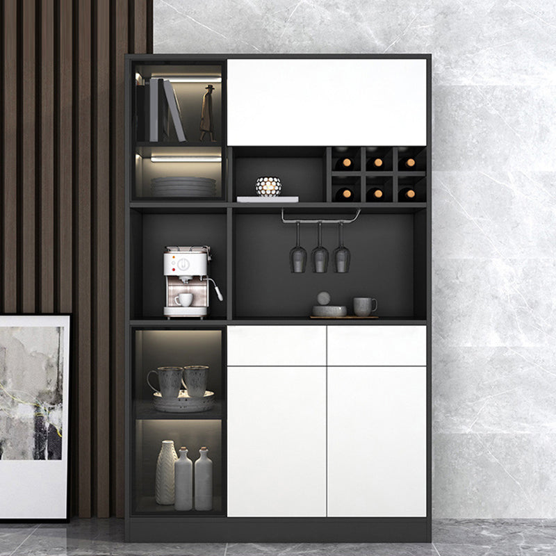 Modern Dining Hutch Faux Wood Buffet Cabinet with Drawers for Dining Room