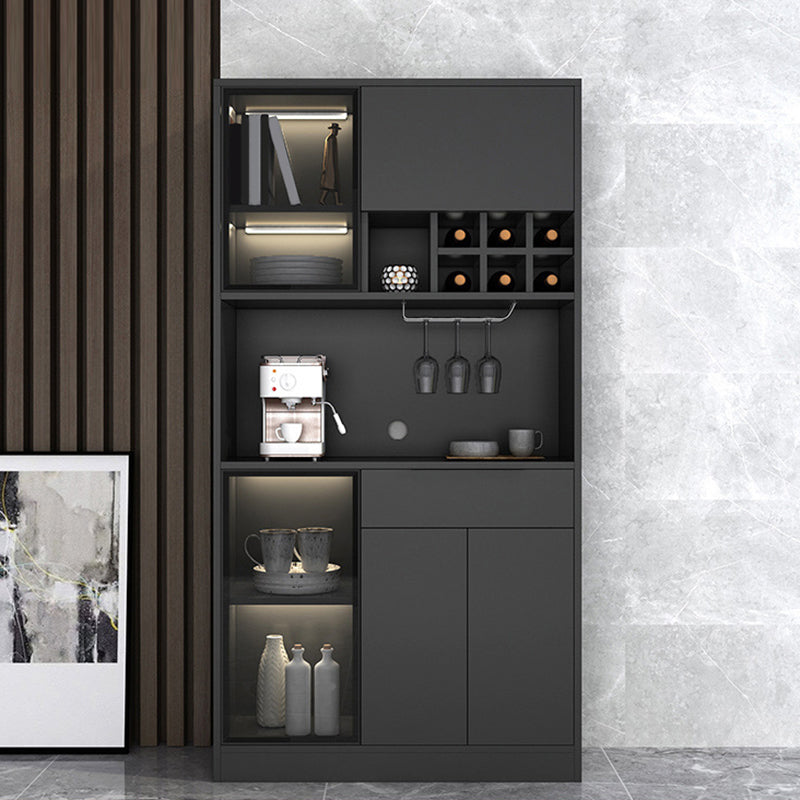 Modern Dining Hutch Faux Wood Buffet Cabinet with Drawers for Dining Room