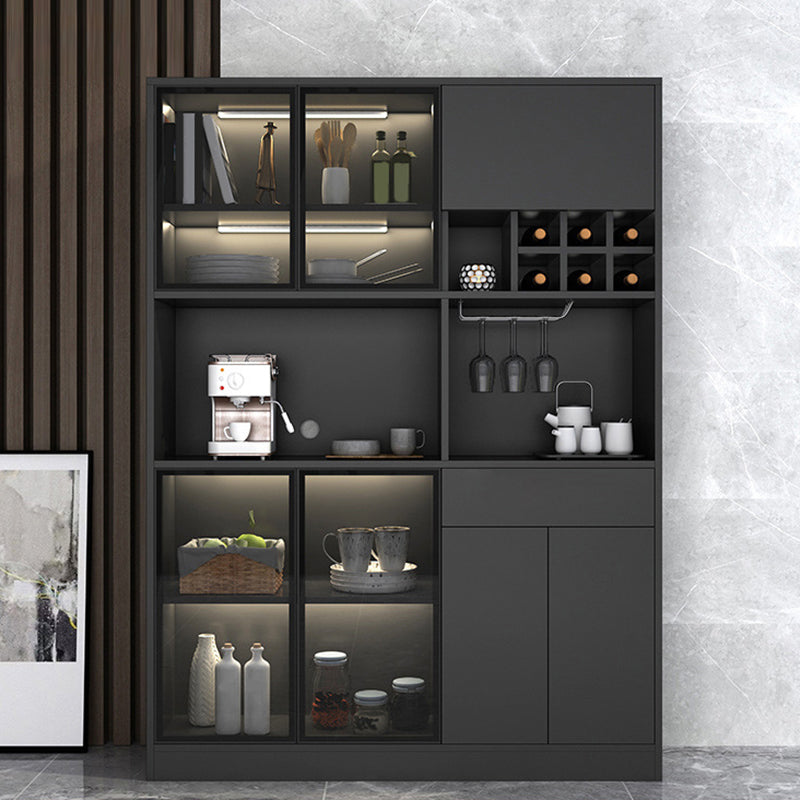 Modern Dining Hutch Faux Wood Buffet Cabinet with Drawers for Dining Room