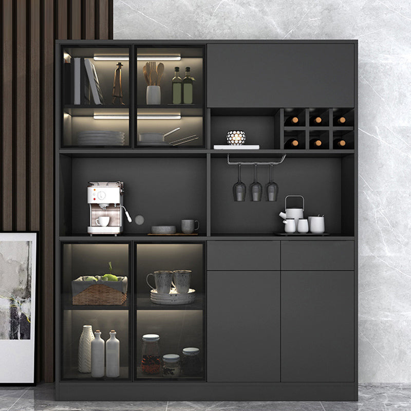 Modern Dining Hutch Faux Wood Buffet Cabinet with Drawers for Dining Room