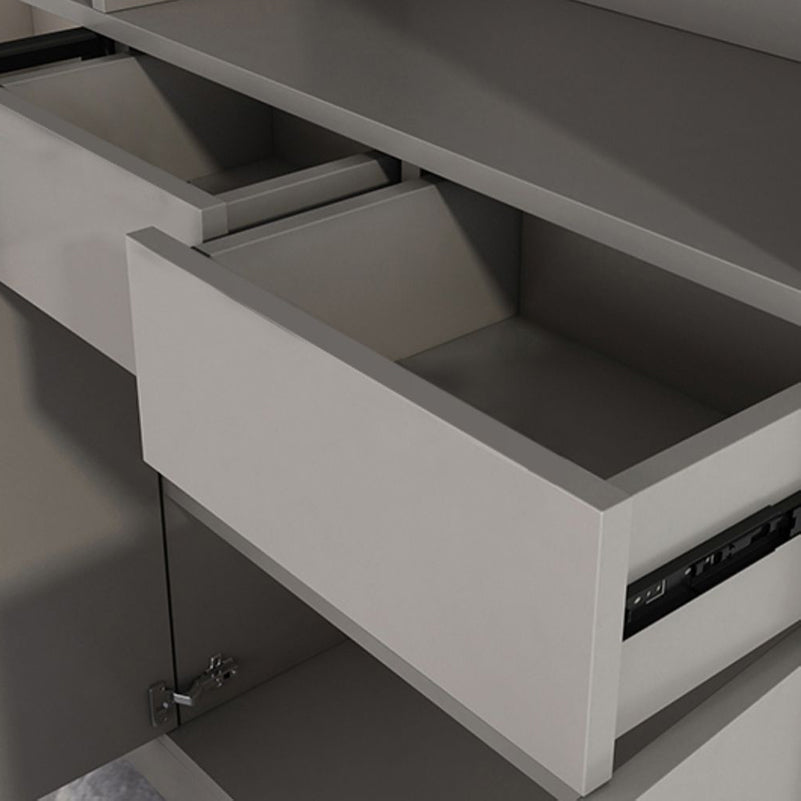 Modern Dining Hutch Faux Wood Buffet Cabinet with Drawers for Dining Room