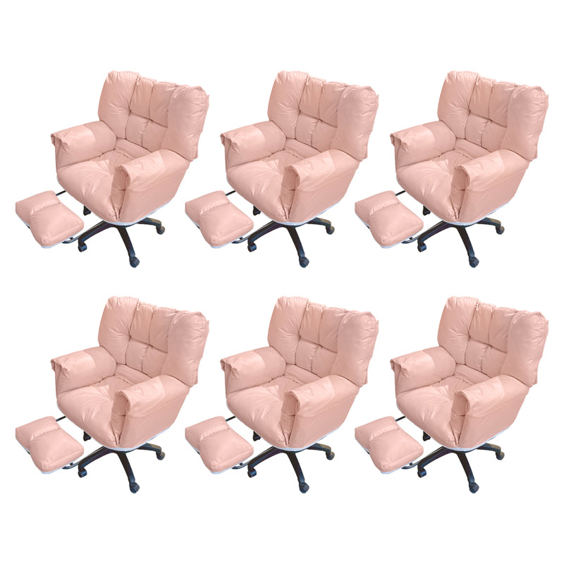 Padded Arms Desk Chair Modern Ergonomic Office Chair with Wheels