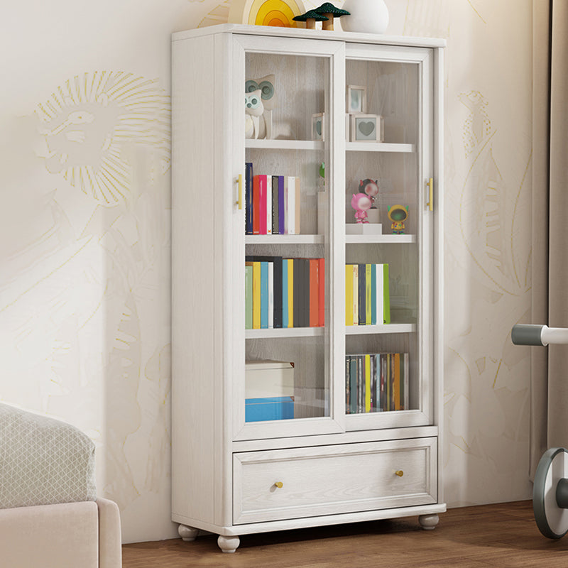 Glam Closed Back Standard Bookshelf Wooden Bookcase for Study Room