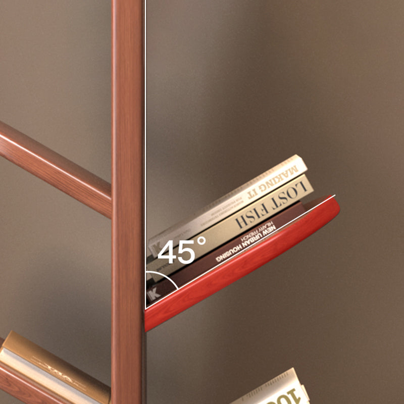 Nordic Style Open Back Bookshelf Wooden Bookcase for Study Room