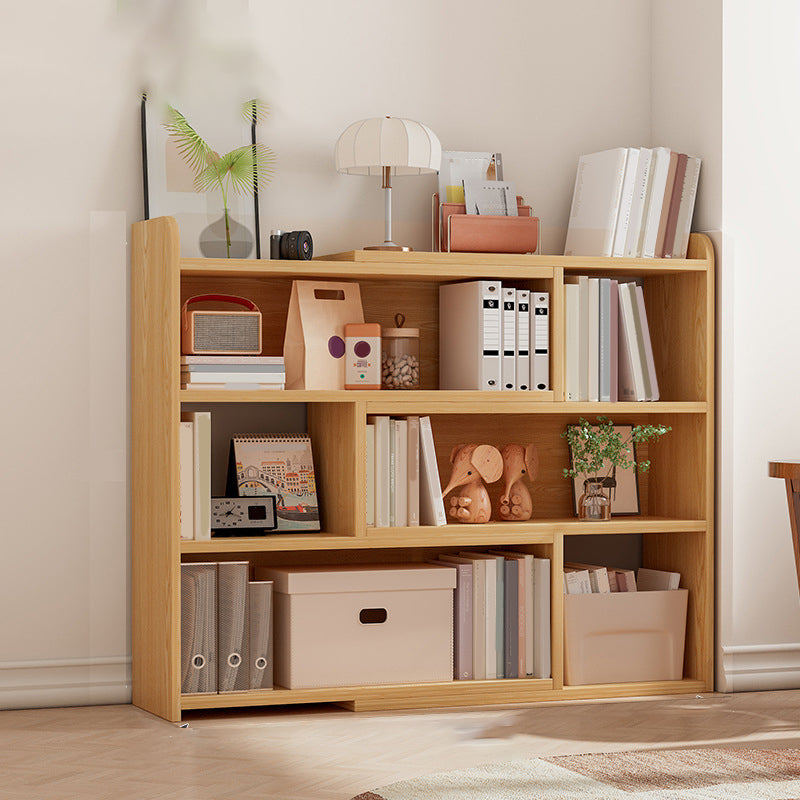 Engineered Wood Standard Bookcase Scandinavian Closed Back Bookshelf