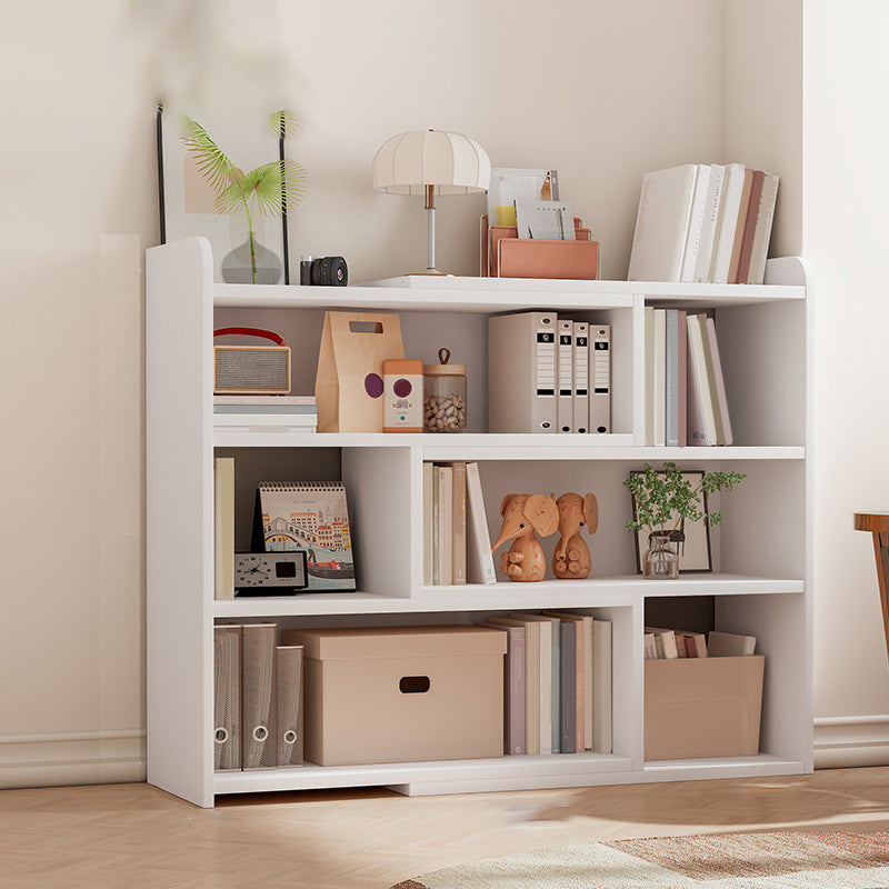 Engineered Wood Standard Bookcase Scandinavian Closed Back Bookshelf