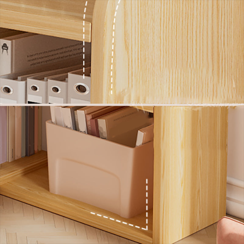 Engineered Wood Standard Bookcase Scandinavian Closed Back Bookshelf