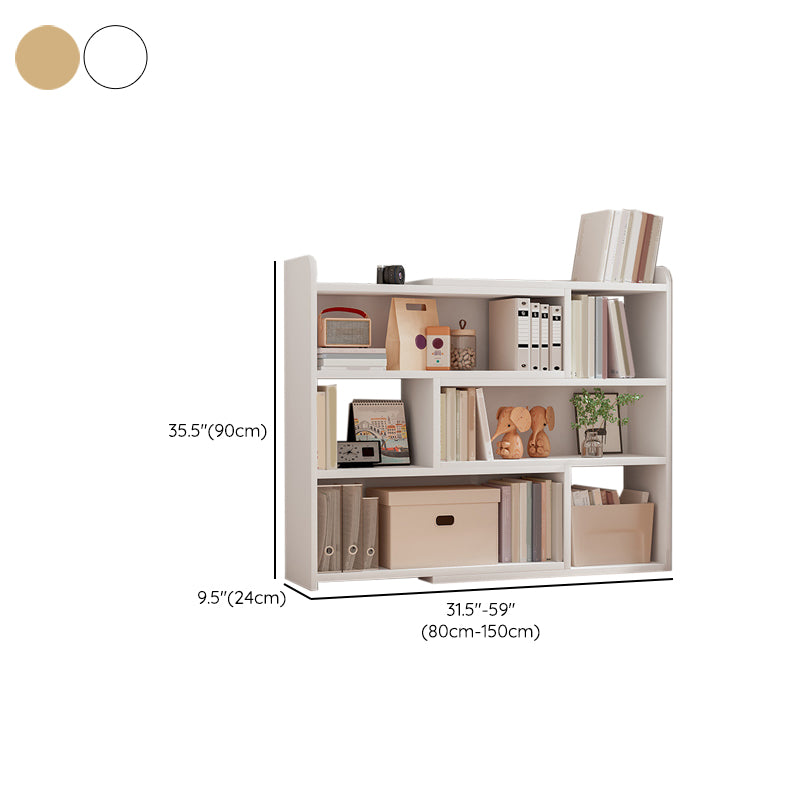 Engineered Wood Standard Bookcase Scandinavian Closed Back Bookshelf
