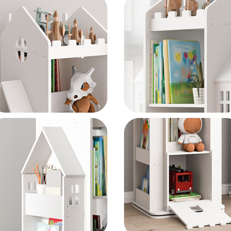 Scandinavian Open Back Standard Bookshelf Engineered Wood Bookcase for Study Room