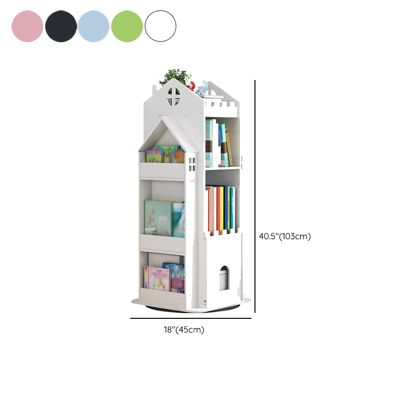 Scandinavian Open Back Standard Bookshelf Engineered Wood Bookcase for Study Room