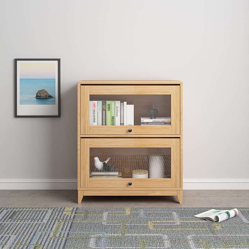 Scandinavian Closed Back Standard Bookshelf Wooden Bookcase for Study Room