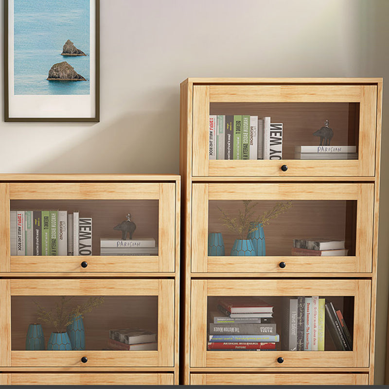 Scandinavian Closed Back Standard Bookshelf Wooden Bookcase for Study Room